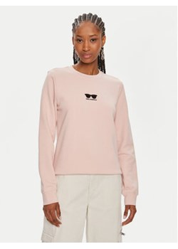 KARL LAGERFELD Bluza 245W1813 Różowy Regular Fit ze sklepu MODIVO w kategorii Bluzy damskie - zdjęcie 177199120