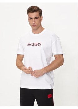 Hugo T-Shirt Camo Logo 50514969 Beżowy Regular Fit ze sklepu MODIVO w kategorii T-shirty męskie - zdjęcie 177202482