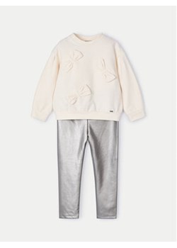 Mayoral Komplet bluza i legginsy 4707 Beżowy Regular Fit ze sklepu MODIVO w kategorii Komplety dziewczęce - zdjęcie 177202663