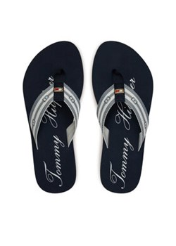 Tommy Hilfiger Japonki Im Th Signature Beach Sandal FW0FW08369 Granatowy ze sklepu MODIVO w kategorii Klapki damskie - zdjęcie 177213532