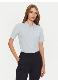 Tommy Hilfiger Polo 1985 WW0WW43224 Błękitny Regular Fit ze sklepu MODIVO w kategorii Bluzki damskie - zdjęcie 177225954