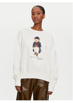 Polo Ralph Lauren Bluza 211947947001 Biały Relaxed Fit ze sklepu MODIVO w kategorii Bluzy damskie - zdjęcie 177226734
