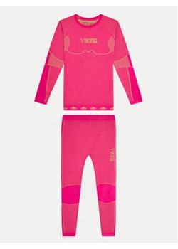 Viking Komplet bielizny termoaktywnej Riko Kids Set 500/14/3030/48 Różowy Skinny Fit ze sklepu MODIVO w kategorii Bielizna termoaktywna - zdjęcie 177243102