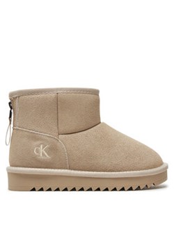 Calvin Klein Jeans Śniegowce Fur Boot V3A5-81036-0187 D Beżowy ze sklepu MODIVO w kategorii Buty zimowe dziecięce - zdjęcie 177243362