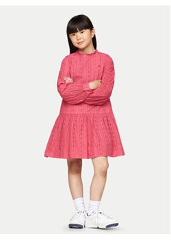 Tommy Hilfiger Sukienka codzienna KG0KG08216 D Różowy Regular Fit ze sklepu MODIVO w kategorii Sukienki dziewczęce - zdjęcie 177246901