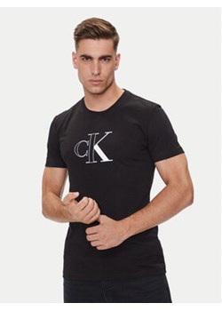 Calvin Klein Jeans T-Shirt Outline Monologo J30J325678 Czarny Slim Fit ze sklepu MODIVO w kategorii T-shirty męskie - zdjęcie 177249224