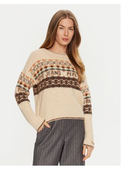 Pepe Jeans Sweter Hitty PL702193 Beżowy Relaxed Fit ze sklepu MODIVO w kategorii Swetry damskie - zdjęcie 177251411