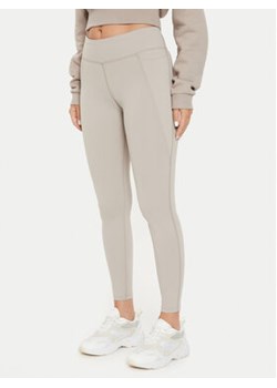 Reebok Legginsy Lux Tight 100076185 Beżowy Slim Fit ze sklepu MODIVO w kategorii Spodnie damskie - zdjęcie 177257533