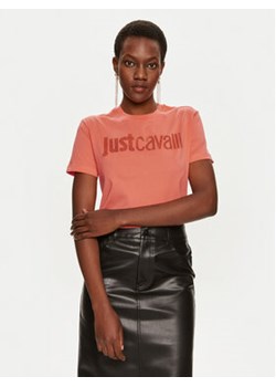 Just Cavalli T-Shirt 76PAHE03 Żółty Regular Fit ze sklepu MODIVO w kategorii Bluzki damskie - zdjęcie 177277221