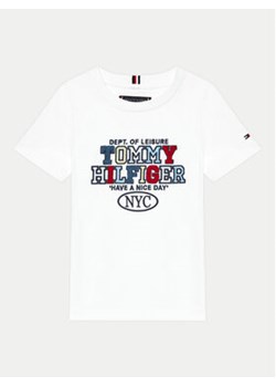 Tommy Hilfiger T-Shirt Sports KB0KB08664 S Biały Regular Fit ze sklepu MODIVO w kategorii T-shirty chłopięce - zdjęcie 177280020