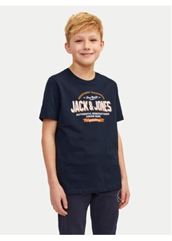 Jack&Jones Junior T-Shirt Logo 12258877 Granatowy Regular Fit ze sklepu MODIVO w kategorii T-shirty chłopięce - zdjęcie 177280984