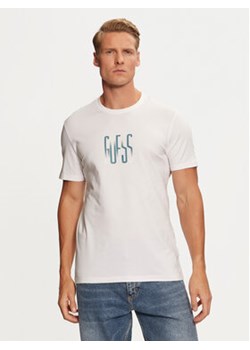 Guess T-Shirt M4BI33 J1314 Biały Slim Fit ze sklepu MODIVO w kategorii T-shirty męskie - zdjęcie 177294211