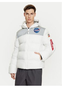 Alpha Industries Kurtka puchowa 148135 Biały Regular Fit ze sklepu MODIVO w kategorii Kurtki męskie - zdjęcie 177299021