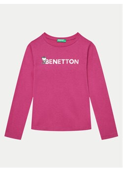 United Colors Of Benetton Bluzka 3I9WG10F7 Różowy Regular Fit ze sklepu MODIVO w kategorii Bluzki dziewczęce - zdjęcie 177312102