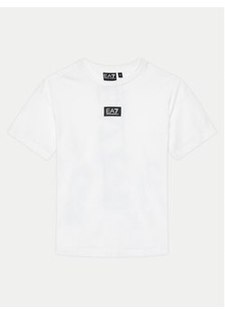 EA7 Emporio Armani T-Shirt 6DBT58 BJ02Z 1100 Biały Relaxed Fit ze sklepu MODIVO w kategorii T-shirty chłopięce - zdjęcie 177315420