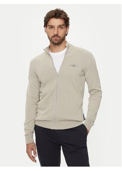 Aeronautica Militare Sweter 242MA1510L506 Beżowy Slim Fit ze sklepu MODIVO w kategorii Swetry męskie - zdjęcie 177324113