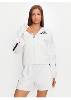 adidas Bluza Z.N.E. JE7849 Biały Loose Fit ze sklepu MODIVO w kategorii Bluzy damskie - zdjęcie 177326074