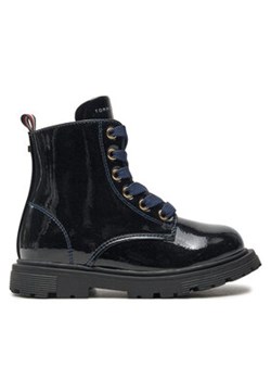 Tommy Hilfiger Kozaki Lace-Up Bootie T1A5-33564-1237 M Granatowy ze sklepu MODIVO w kategorii Buty zimowe dziecięce - zdjęcie 177327892