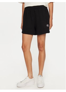 adidas Szorty sportowe Essentials French Terry IY7343 Czarny Loose Fit ze sklepu MODIVO w kategorii Szorty - zdjęcie 177328374