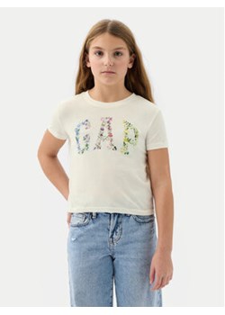 Gap T-Shirt 888862 Écru Regular Fit ze sklepu MODIVO w kategorii Bluzki dziewczęce - zdjęcie 177336343