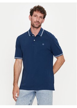 Bugatti Polo 8150 55001A Niebieski Slim Fit ze sklepu MODIVO w kategorii T-shirty męskie - zdjęcie 177339934