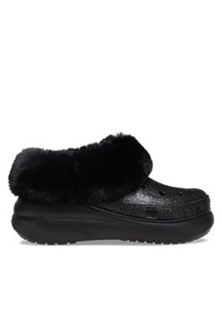 Crocs Kapcie Crocs Furever Crush Crystal Glitter 208974 Czarny ze sklepu MODIVO w kategorii Kapcie męskie - zdjęcie 177357763
