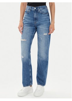 Calvin Klein Jeans Jeansy J20J223888 Niebieski Straight Fit ze sklepu MODIVO w kategorii Jeansy damskie - zdjęcie 177363750