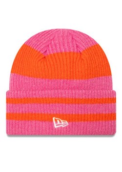 New Era Czapka Stripe Cuff Knit Beanie 60580763 Różowy ze sklepu MODIVO w kategorii Czapki zimowe damskie - zdjęcie 177364720