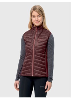 Jack Wolfskin Bezrękawnik Routeburn Pro Ins Vest 1207202 Bordowy Slim Fit ze sklepu MODIVO w kategorii Kamizelki damskie - zdjęcie 177378944