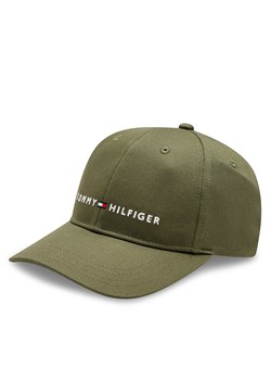 Czapka z daszkiem Tommy Hilfiger Essential Cap AU0AU01667 Khaki ze sklepu eobuwie.pl w kategorii Czapki dziecięce - zdjęcie 177385101