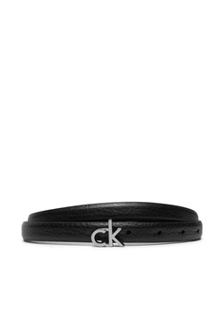 Pasek Damski Calvin Klein Ck Thin Belt 1.5cm Pebble K60K612858 Czarny ze sklepu eobuwie.pl w kategorii Paski damskie - zdjęcie 177386633