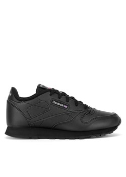 Sneakersy Reebok Classic Leather 100000116 Czarny ze sklepu eobuwie.pl w kategorii Buty sportowe dziecięce - zdjęcie 177387373