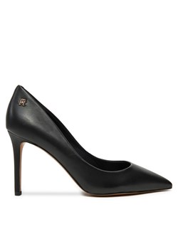 Szpilki Tommy Hilfiger Essential Pointed Pump FW0FW07533 Czarny ze sklepu eobuwie.pl w kategorii Czółenka - zdjęcie 177387453