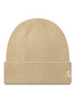 Czapka New Era Wool Cuff Knit Beanie 60424812 Beżowy ze sklepu eobuwie.pl w kategorii Czapki zimowe męskie - zdjęcie 177389404