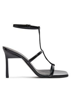 Sandały Calvin Klein Heel Gladi Sandal 90 Pat HW0HW02312 Czarny ze sklepu eobuwie.pl w kategorii Sandały damskie - zdjęcie 177391813