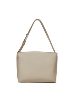 Torebka Calvin Klein K60K612570 Écru ze sklepu eobuwie.pl w kategorii Torby Shopper bag - zdjęcie 177392310