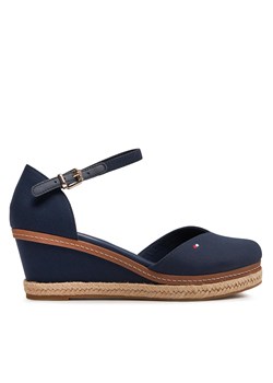 Espadryle Tommy Hilfiger Basic Closed Toe Mid Wedge FW0FW04787 Granatowy ze sklepu eobuwie.pl w kategorii Espadryle damskie - zdjęcie 177392382