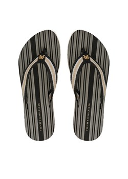 Japonki Tommy Hilfiger Im Th Print Beach Sandal FW0FW08370 Czarny ze sklepu eobuwie.pl w kategorii Klapki damskie - zdjęcie 177393481