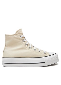 Trampki Converse Chuck Taylor All Star Lift Platform A08214C Beżowy ze sklepu eobuwie.pl w kategorii Trampki damskie - zdjęcie 177394790