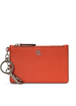 Etui na karty kredytowe Lauren Ralph Lauren Zip Card Cas 432947628008 Pomarańczowy ze sklepu eobuwie.pl w kategorii Etui - zdjęcie 177394810