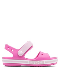 Sandały Crocs BAYABAND SANDAL K 205400-6QQ Różowy ze sklepu eobuwie.pl w kategorii Sandały dziecięce - zdjęcie 177395604