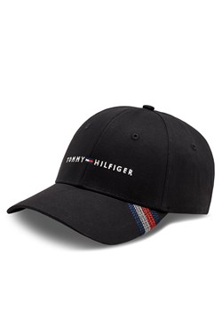 Czapka z daszkiem Tommy Hilfiger Foundation Cotton 6 Panel Cap AM0AM12532 Czarny ze sklepu eobuwie.pl w kategorii Czapki z daszkiem męskie - zdjęcie 177397234