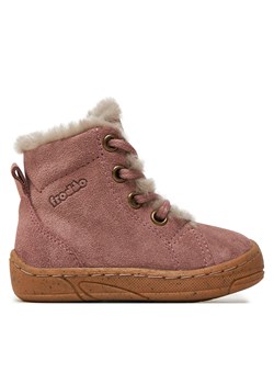 Trzewiki Froddo Minni Suede Laces G2110140 M Różowy ze sklepu eobuwie.pl w kategorii Buty zimowe dziecięce - zdjęcie 177400404