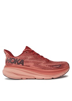 Buty do biegania Hoka Clifton 9 1127896 Czerwony ze sklepu eobuwie.pl w kategorii Buty sportowe damskie - zdjęcie 177401332