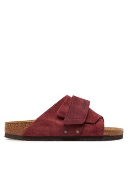 Klapki Birkenstock Kyoto Lenb 1028392 Bordowy ze sklepu eobuwie.pl w kategorii Klapki damskie - zdjęcie 177401581