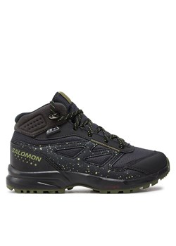 Trekkingi Salomon Outway Mid Climasalomon™ Waterproof L47283500 Czarny ze sklepu eobuwie.pl w kategorii Buty trekkingowe dziecięce - zdjęcie 177403443