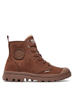 Trapery Palladium PAMPA HI ZIP WL 95982-292-M Brązowy ze sklepu eobuwie.pl w kategorii Workery damskie - zdjęcie 177403521