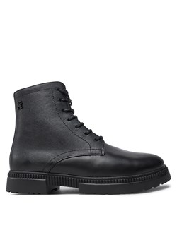 Kozaki Tommy Hilfiger Comfort Tl Texture Lth Boot FM0FM05182 Czarny ze sklepu eobuwie.pl w kategorii Buty zimowe męskie - zdjęcie 177404693