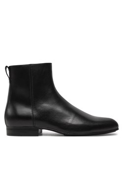 Trzewiki Calvin Klein Boot W/ Zip Lth HM0HM01501 Czarny ze sklepu eobuwie.pl w kategorii Buty zimowe męskie - zdjęcie 177404991