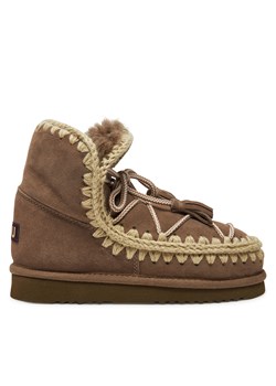 Śniegowce Mou Eskimo Scoubidoo Lace FW101124A Brązowy ze sklepu eobuwie.pl w kategorii Śniegowce damskie - zdjęcie 177409134